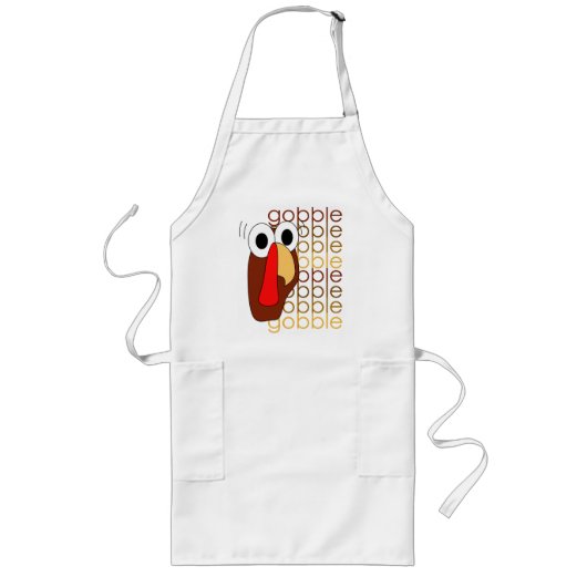 Tablier Long Le Gobble Gobble Gobble de la Turquie Apron #2 (Devant)