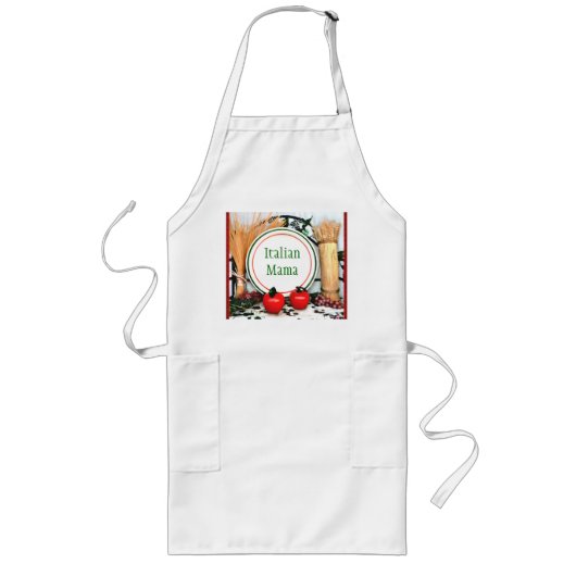 Tablier Long Le tablier de la maman italienne faite sur (Devant)