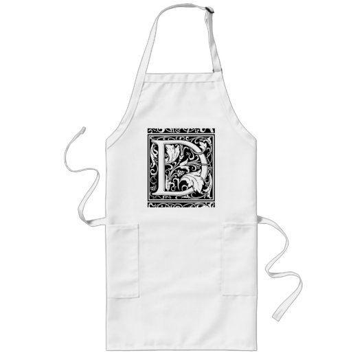 Tablier Long Lettre D Monogramme Médiéval Initiale Vintage (Devant)