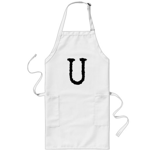 Tablier Long Lettre écrite U (Devant)