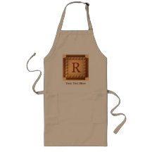 Lettre R : Look initial en bois avec texte personn