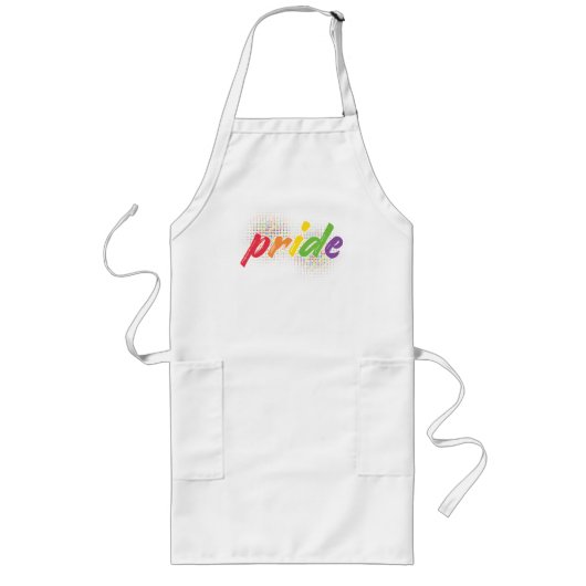 Tablier Long LGBTQ - Fierté - Couleurs arc-en-ciel (Devant)