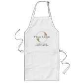 Tablier Long Logo d'entreprise + texte Marque d'entreprise avec (Devant)