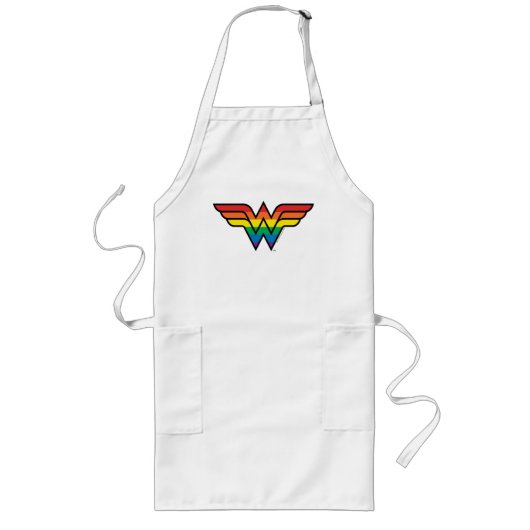 Tablier Long Logo Wonder Woman Rainbow (Devant)