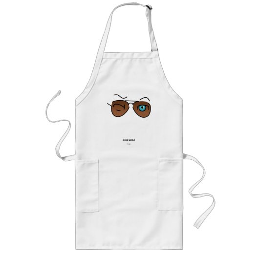 Tablier Long Lunettes d'aviateur S emblématique Chic Dégradé Br (Devant)