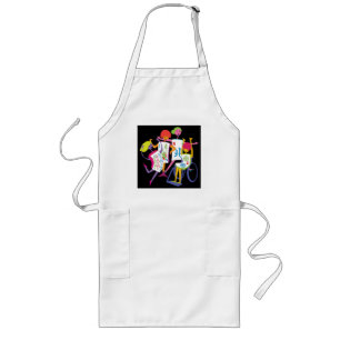 Tablier Long Mah Jongg Bonne Danse Black Apron
