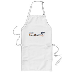 Tablier Long Marchandise de logo de PUPs avec chat en smoking