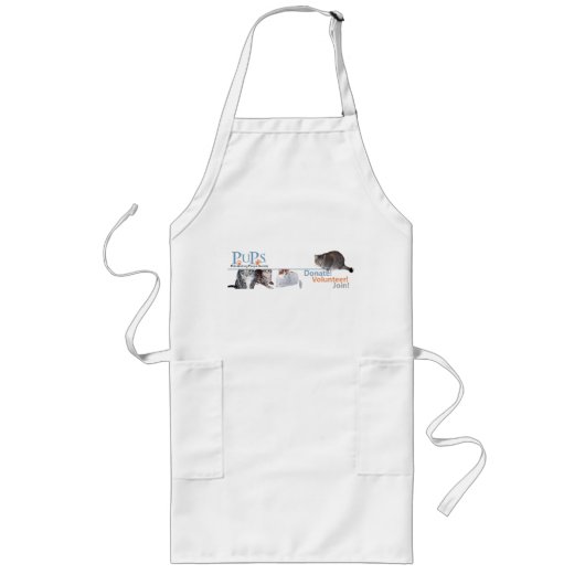 Tablier Long Marchandise de logo de PUPs avec des chats (Devant)