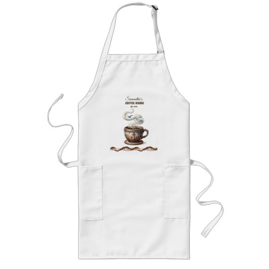 Tablier Long Marque personnalisée du Cafe Coastal (Devant)