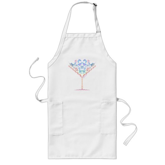 Tablier Long Martini Marine de Chrissy (Devant)