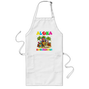 Tablier Long Maternelle Aloha Ananas Hawaï Rentrée Scolaire
