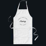 Tablier Long Meilleur chef jamais établi année Personnalisé Nom<br><div class="desc">Beaucoup de talents sortent de cette cuisine. Encouragez le meilleur chef Jamais dans votre vie pour garder la délicieuse nourriture qui accompagne ce tablier personnalisé,  moderne et unique. Customisez les mots et l'année établie selon vos besoins. Faites pour un grand cadeau.</div>