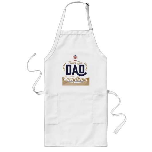 Tablier Long Meilleur Papa – Conception Merci (Devant)