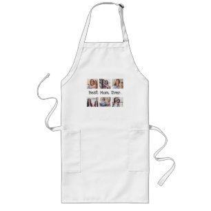 Tablier Long Meilleure maman pour 6 photos Collage personnalis