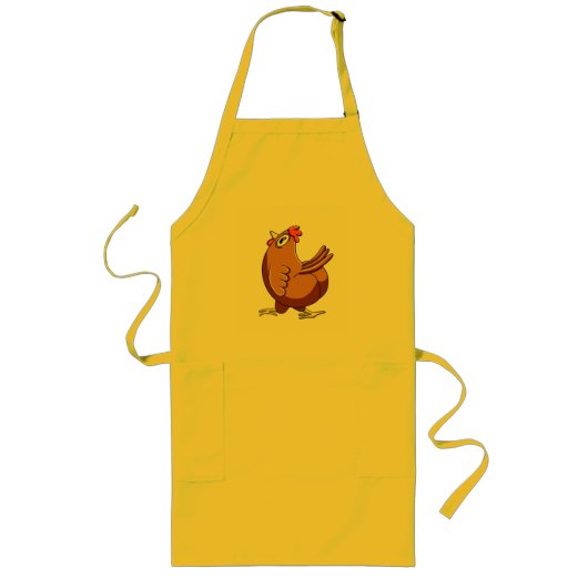 Tablier Long Mème de poulet confus (Devant)