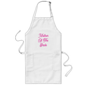 Tablier Long Mère De La Mariée Hot rose Mariage Cadeau Faveur