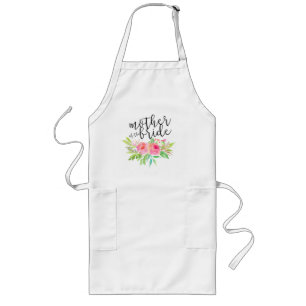 Tablier Long Mère de l'Épouse rose florale