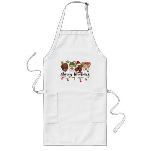 Tablier Long Merry Woofmas Typographie Apron