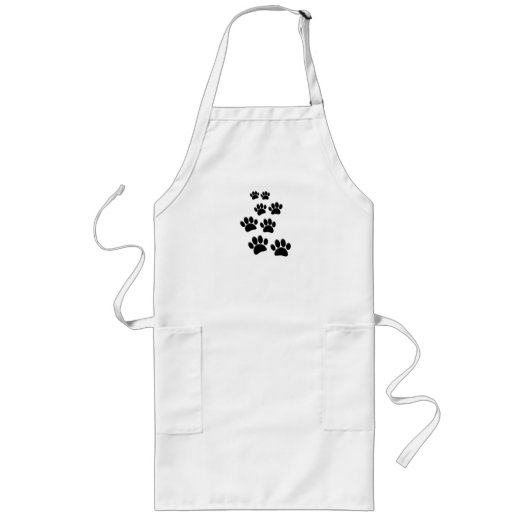 Tablier Long Mignon Empreinte de Patte de Compagnon de Dessin A (Devant)