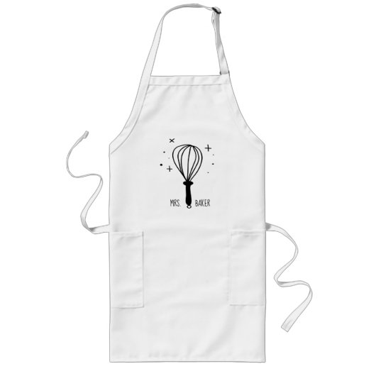 Tablier Long Mme Baker personnalisée (Devant)