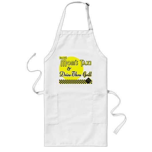 Tablier Long Moms Taxi et Drive-Thru Grill BBQ Apron (Devant)
