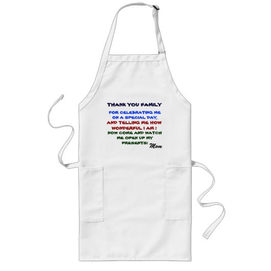 TABLIER LONG MOTHERS DAY CELEBRATING MOM (Devant)
