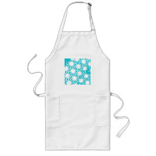 Tablier Long Motif géométrique Aqua