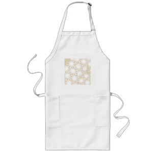 Tablier Long Motif géométrique beige