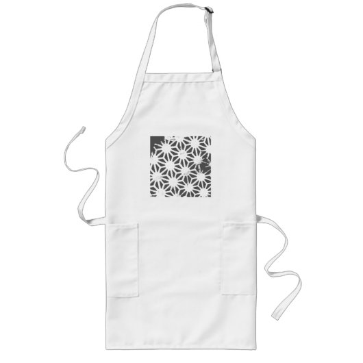 Tablier Long Motif géométrique gris charbon (Devant)