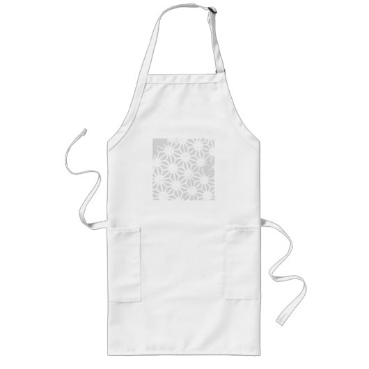 Tablier Long Motif géométrique gris pâle (Devant)