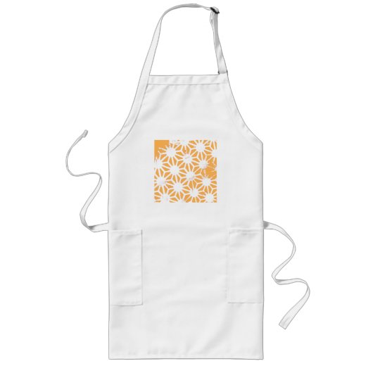 Tablier Long Motif géométrique jaune (Devant)