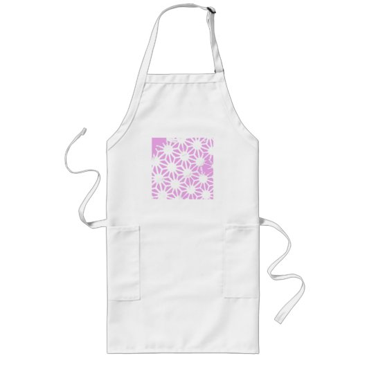 Tablier Long Motif géométrique rose (Devant)