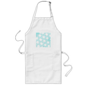 Tablier Long Motif géométrique turquoise