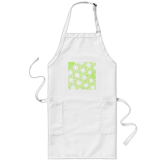 Tablier Long Motif géométrique vert cime (Devant)