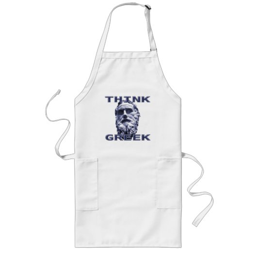 Tablier Long Nécessité De Penser Grec Déjeuner Apron (Devant)