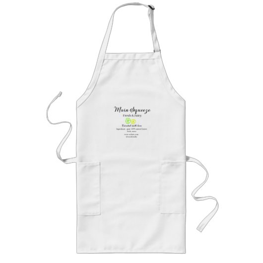 Tablier Long nom d'entreprise de jus de citron principal fait m (Devant)