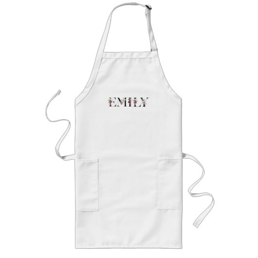 Tablier Long Nom Emily (Devant)