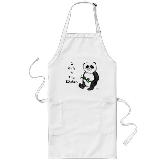 Tablier Long Ours Panda Trop mignon (Devant)