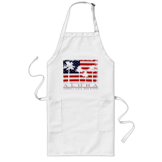 Tablier Long Palm Flag Hawaii Chef's Aprons (Devant)