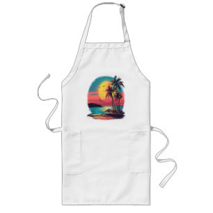 Tablier Long Palmiers et plage