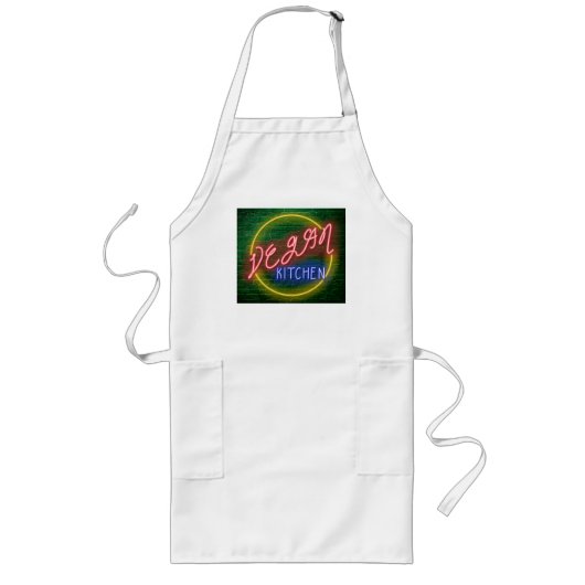 Tablier Long Panneau cuisine Neon Vegan (Devant)