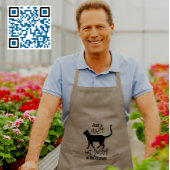 Tablier Long Papa Personnalisé Noir Jaune Avec Chat-itude