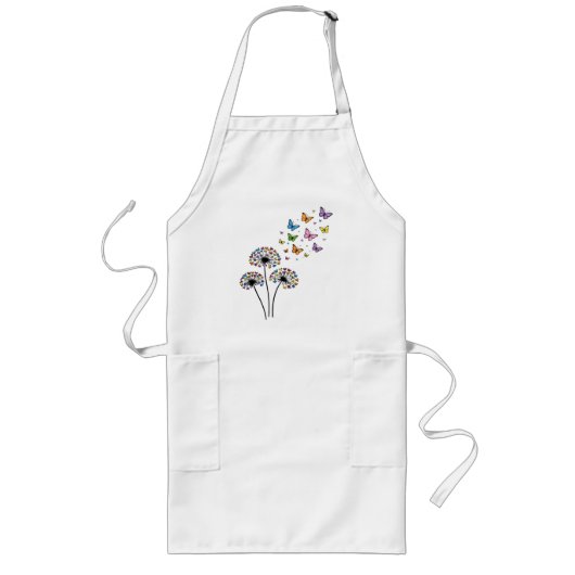 Tablier Long Papillon de pissenlit en vol (Devant)