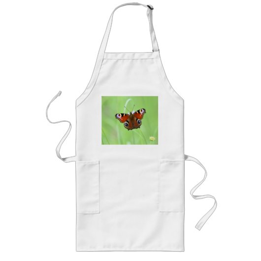 Tablier Long Papillon paon (Devant)