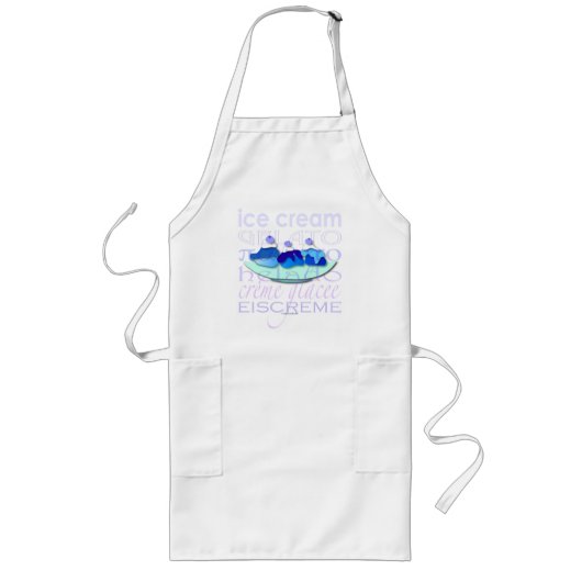 Tablier Long Parfait bleu (Devant)