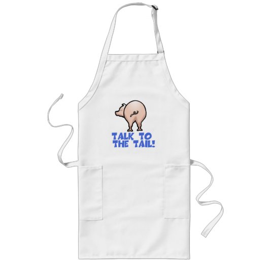 Tablier Long Parle au cochon de queue Piggy Pig (Devant)