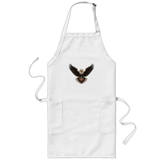Tablier Long Patriotic Bald Eagle with American Flag Shield (Devant)