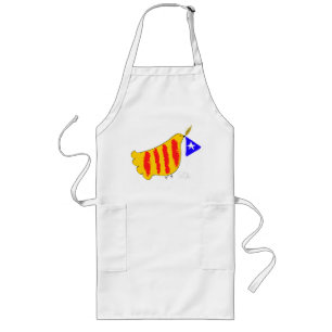 Tablier Long Patriotic Symbol, Catalonia freedom dove.