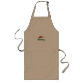 Tablier Long Pavot fleur sauvage rouge et jaune Long Apron (Devant)