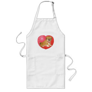 Tablier Long Pékinois / mélange de Shih Tzu pour la Saint-Valen